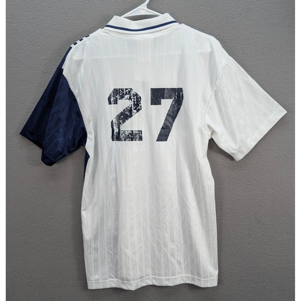 Adidas Westport Soccer Assn Jersey Polo Shirt Men's Size M White Navy #27 USA - Picture 5 of 9